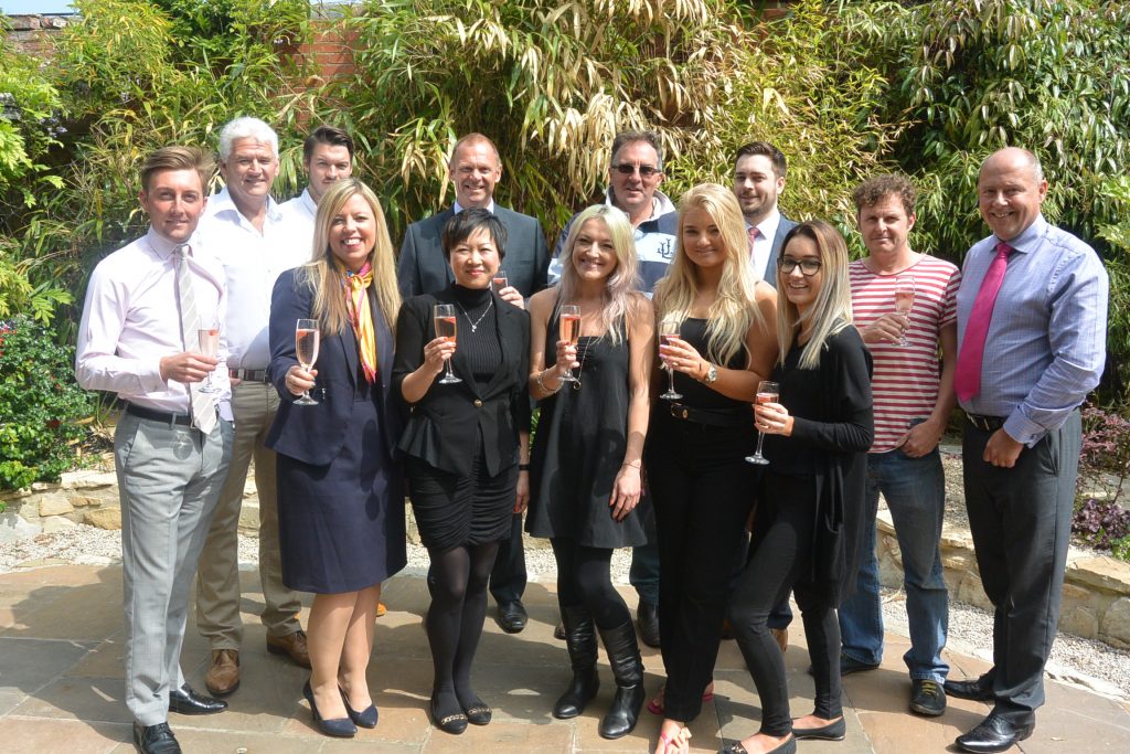 Team Sponsors with Paul Piddington (Back Centre – Striped Shirt) of the Vale of York Polo Club at the team draw looking forward to the 5th annual Visit Bawtry Charity Polo Cup.