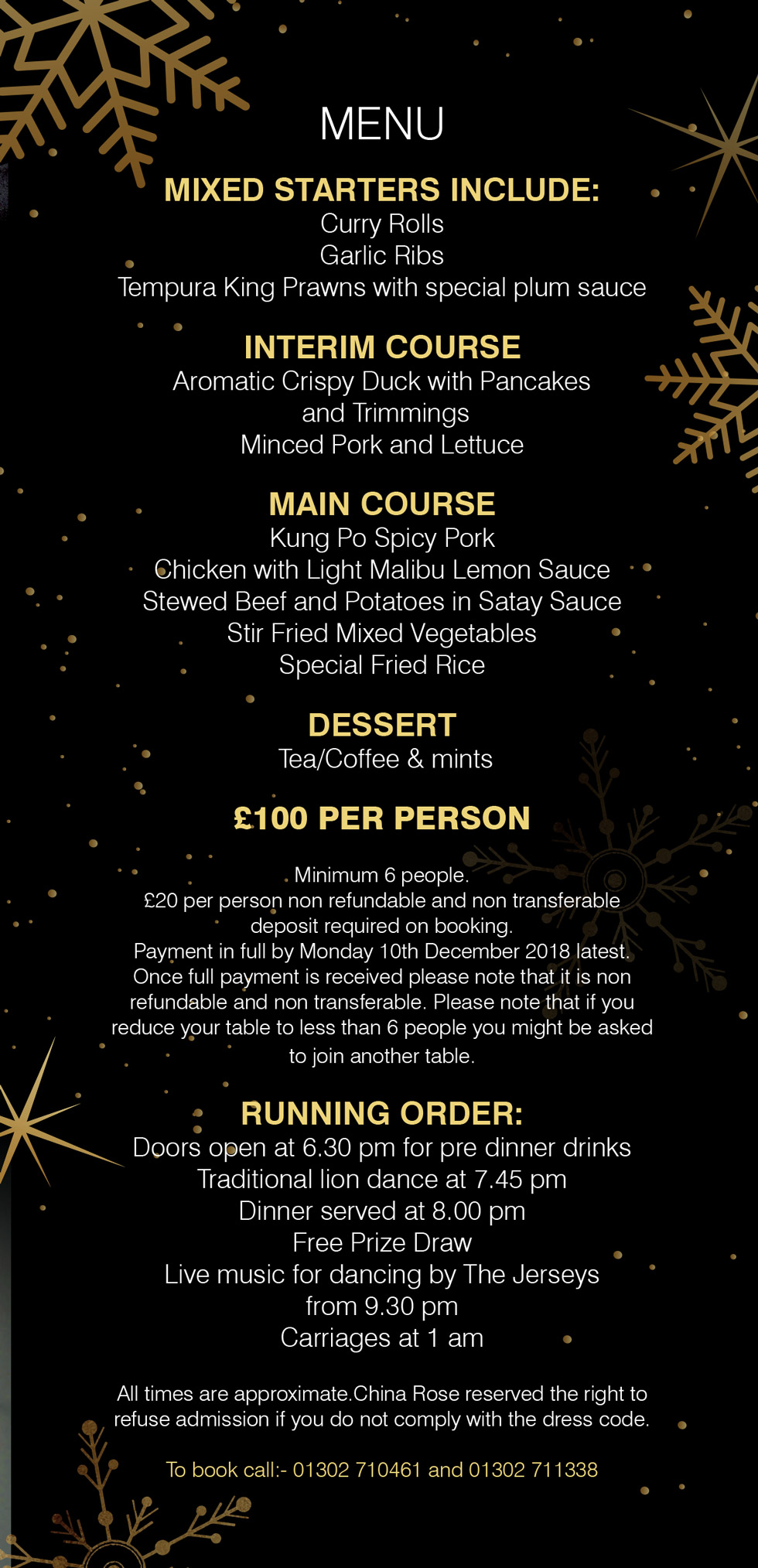 New Years Eve at the China Rose Doncaster